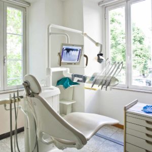 empty dentist chair