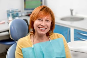 happy woman at dentist